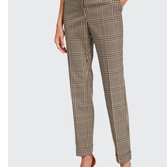 Lafayette 148 New York Woman’s Clinton Heritage Plaid Cuffed Pants - Brown